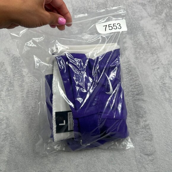 Nike Football Pants Mens Large Purple White Belted Knee Pads Practice 789925-546 - Picture 13 of 13